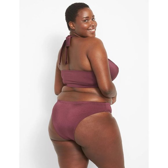 Lane Bryant Cacique High Neck Cutout Swim Bikini Top 22 - Picture 4 of 5